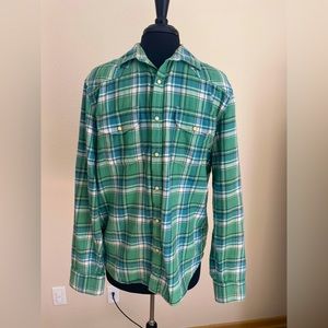 Lucky Brand Plaid Men's Long Sleeve "Pearl" Snap Shirt - Classic Fit